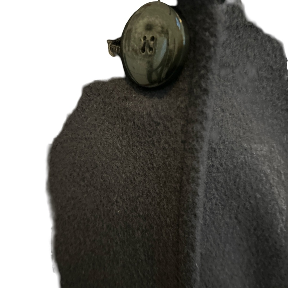 VTG 90s Y2K Portraits Petite Black 100% Wool Coat | Made in USA | Minimalist - Picture 6 of 13